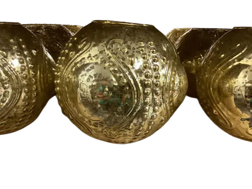 Gold Mercury Glass Votive Holder