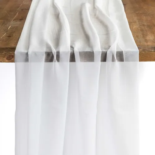 White Chiffon Table Runners