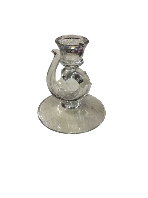 Glass Candlestick Holder 4.25