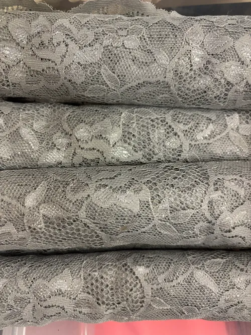 Large Pieces of Lighter Gray Lace (dessert table)