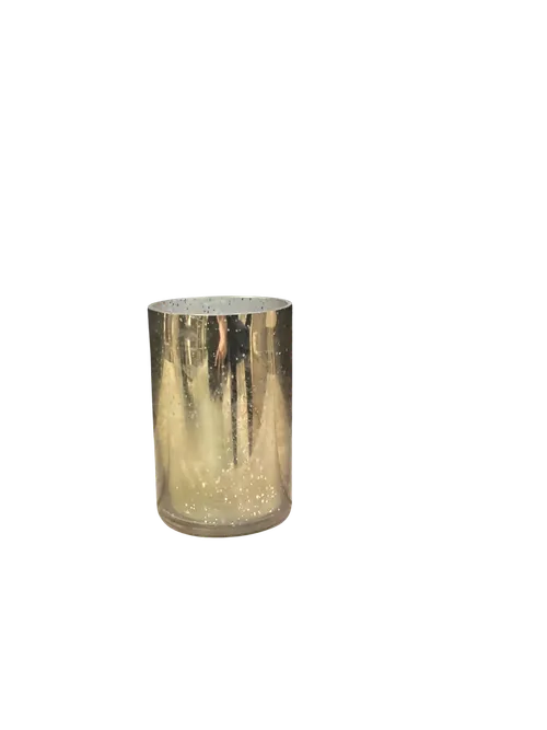 Mercury Glass Gold Cylinder (6 inch)