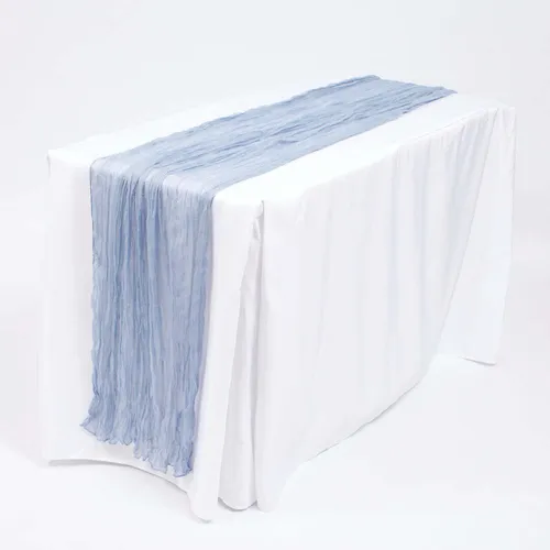 Dusty Blue Cheesecloth Table Runners