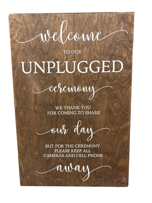 Unplugged Ceremony Sign