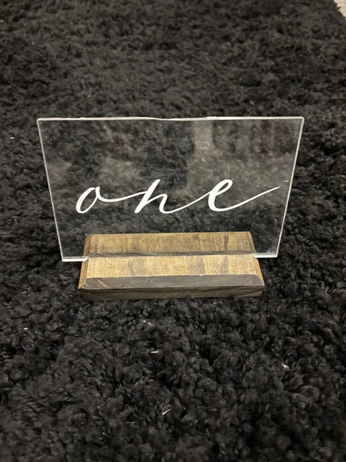 Acrylic Table Numbers - Cursive (1-24)