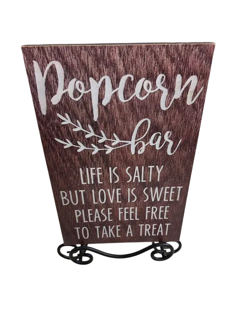 Popcorn Bar Sign