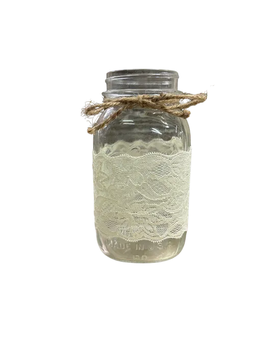 Lace Mason Jar