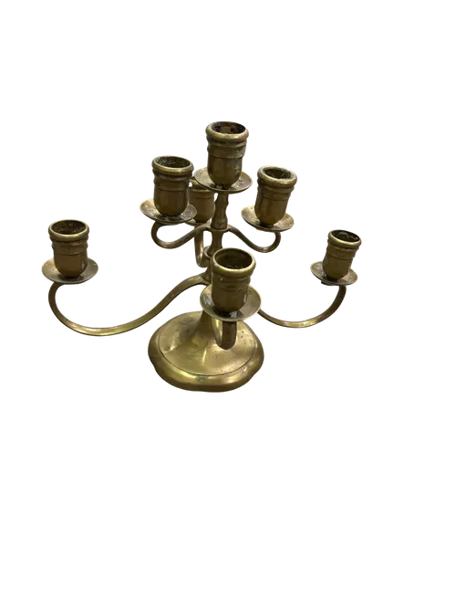 Swiveling Brass Candelabra