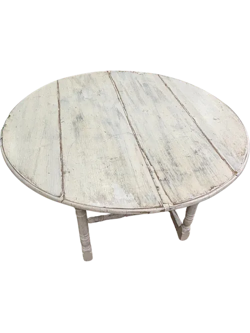 White Washed Round Table