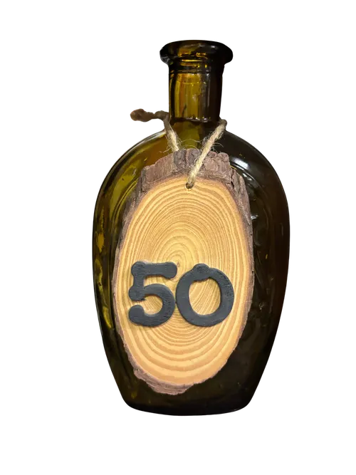 Wood Slice Bottle Table Numbers (1-50)