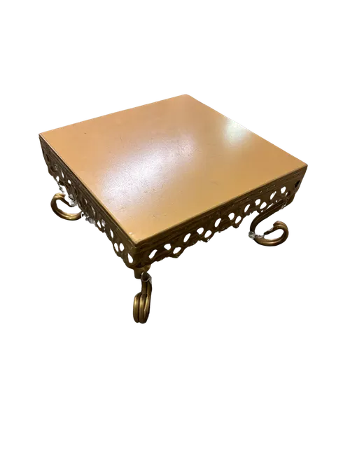 Square Gold Cake Stand 7.5