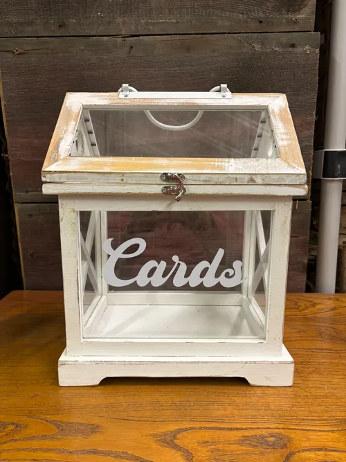 Card Box (White Glass Handled)