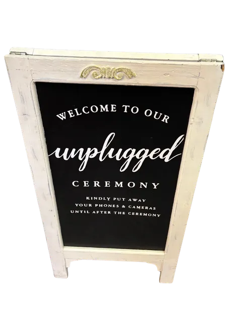 Welcome To Our Unplugged Ceremony Easel