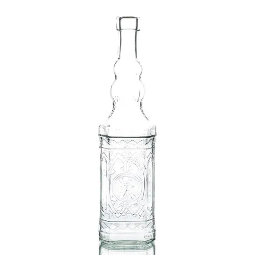 Square Vintage Glass Bottle