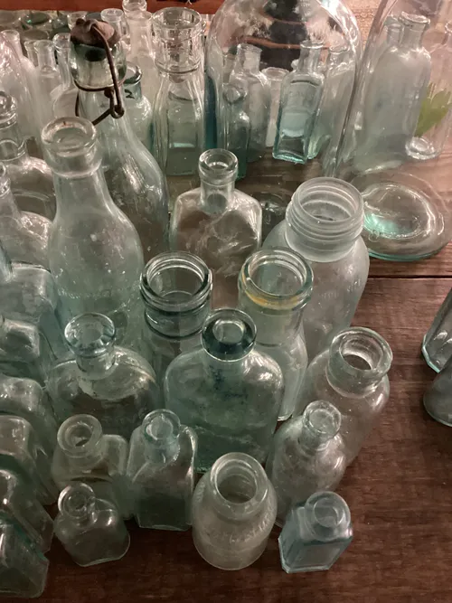 Various glass bottles 4-9”