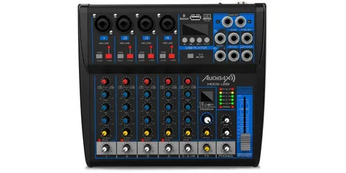 Mesa de Mezclas Analógica Sencilla (4 canales mic + 1 estéreo)