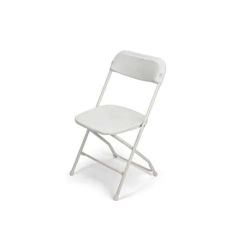 White Folding Chair (plastic seat and back)