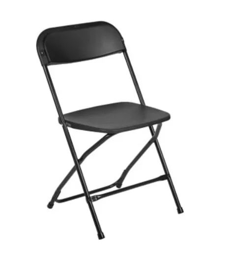 Black Folding Chair (plastic seat and back)