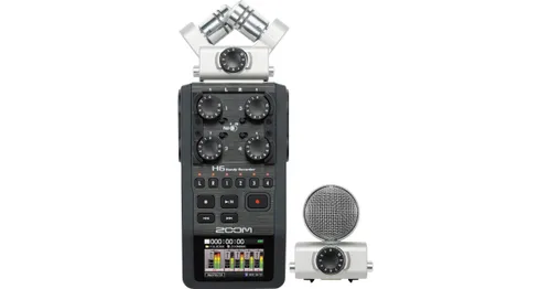 Zoom H6 6-Input / 6-Track Portable Handy Recorder with Interchangeable Mic Capsules