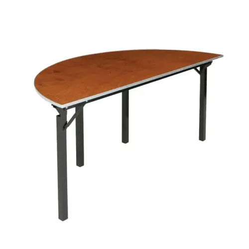 72' Half Round Wood Banquet Table