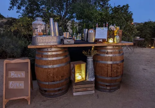 Whiskey Double Barrel Table 7ft