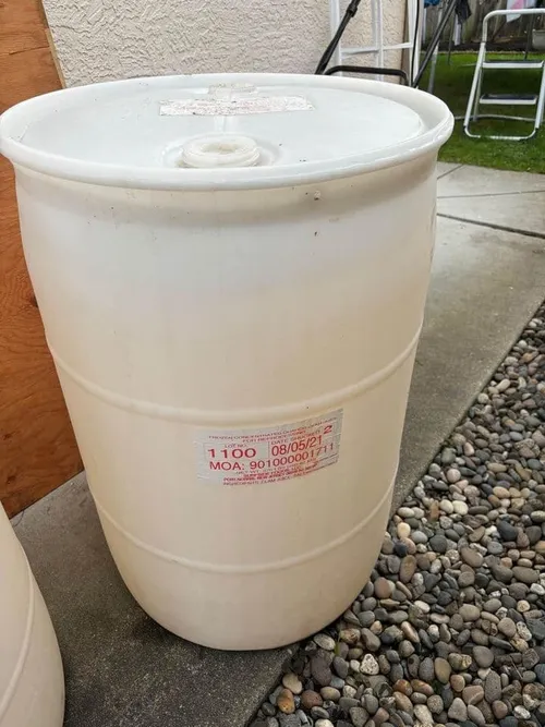 55 Gallon Water Barrel for Concrete Anchoring