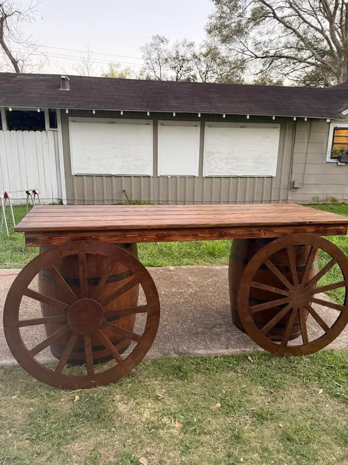 Whiskey Double Barrel Table 7ft