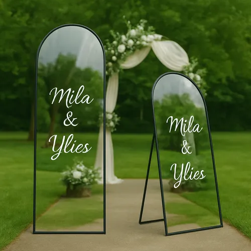 GRAND MIROIR PSYCHE ARCHE NOIR