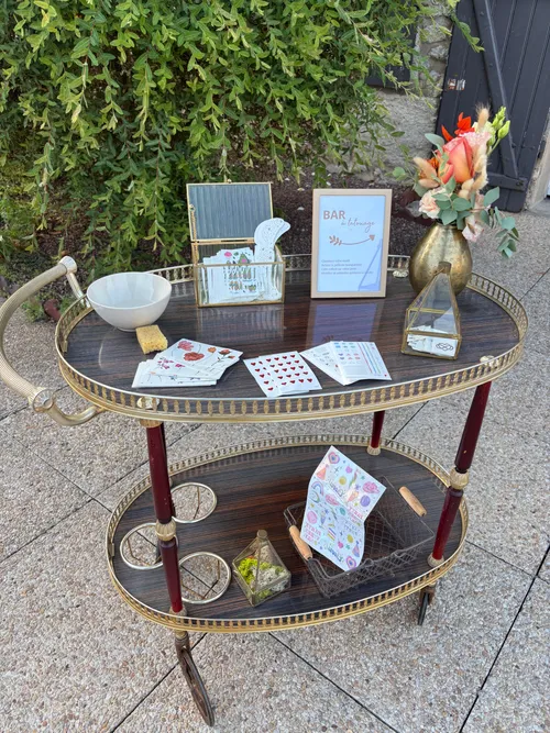 DESSERTE A ROULETTE VINTAGE