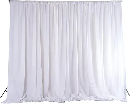 RIDEAU BLANC POUR ARCHE OU FOND PHOTO 
