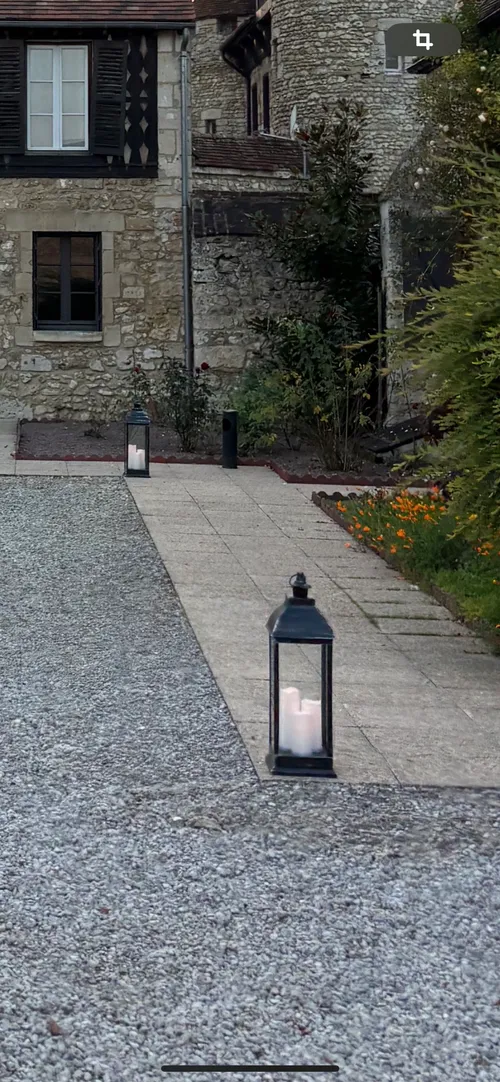 LANTERNE NOIR BOUGIE LED INTEGREE