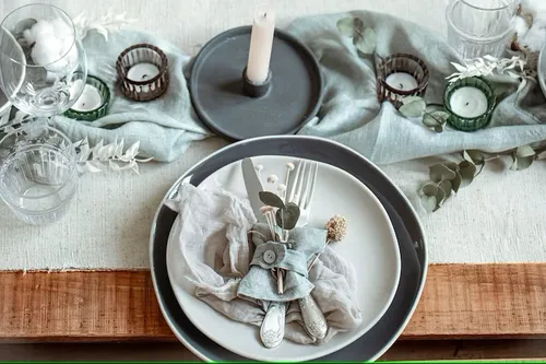 Chemin de table sauge