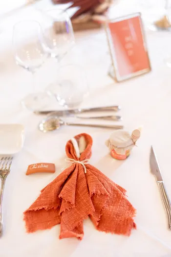 Serviette de table terracotta