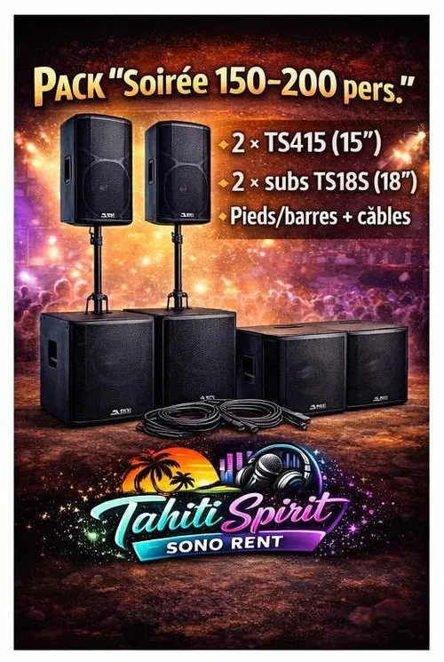 2) Pack “Soirée 150–200 pers.”