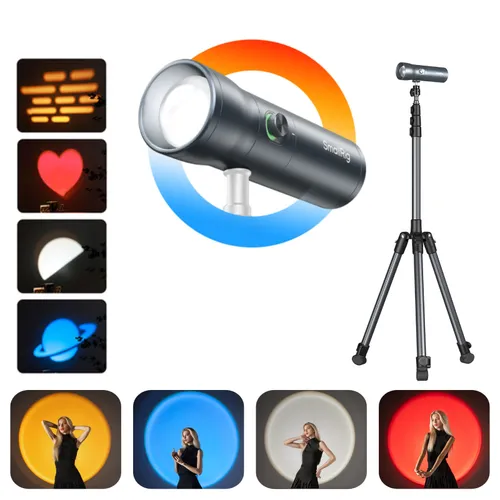 RF 10C Portable Zoom Light for Video: Create Atmosphere with RGB Colors & 20 Filters for Photography