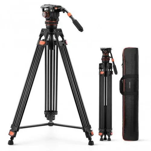 K&F Concept VA3 Heavy-Duty Aluminum Tripod with BV20 Fluid Head