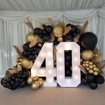 Numbers with Balloons (Full Arch)