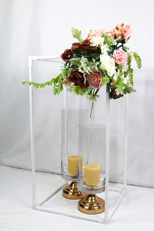 White Floral Stand