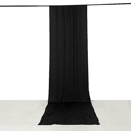 16 ft Black Spandex drapes