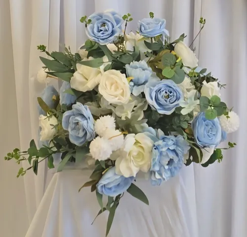 Blue Serenity Faux Floral Arrangement 40cm