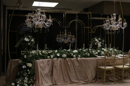 Beige Crinkle Taffeta Tablecloth (132