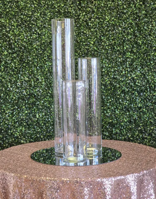Cylinder Vase Trio – Wedding Centerpiece Set