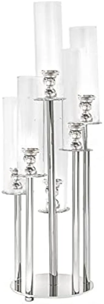7 arm Glass Candelabra
