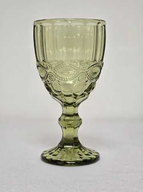 Vintage Green Water Goblets