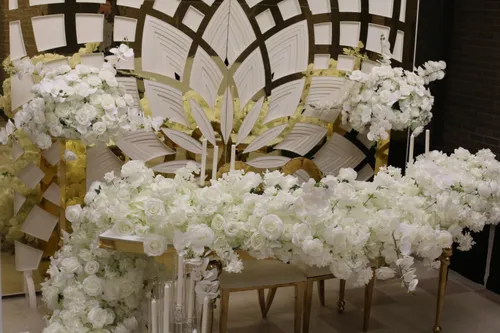 6ft White floral runner