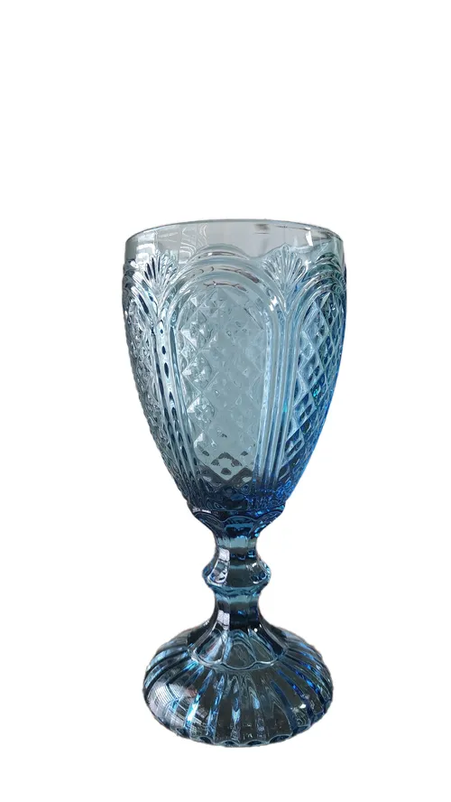 Blue Vintage wine/water goblets