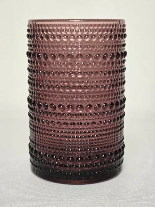 Purple Beaded Water Glass
