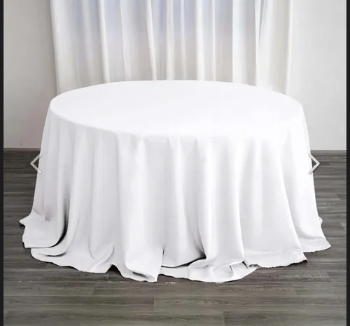 White 132” tablecloths