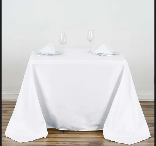 White tablecloth 90x 90