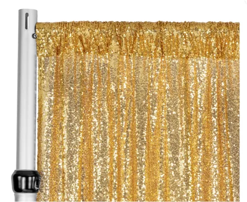  Gold Sequin mesh drapes(10ft)