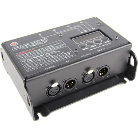 BBS Lighting Pipeline 4 Way Controller with DMX 512 In/Out and 48V PSU with Locking AC Cord 